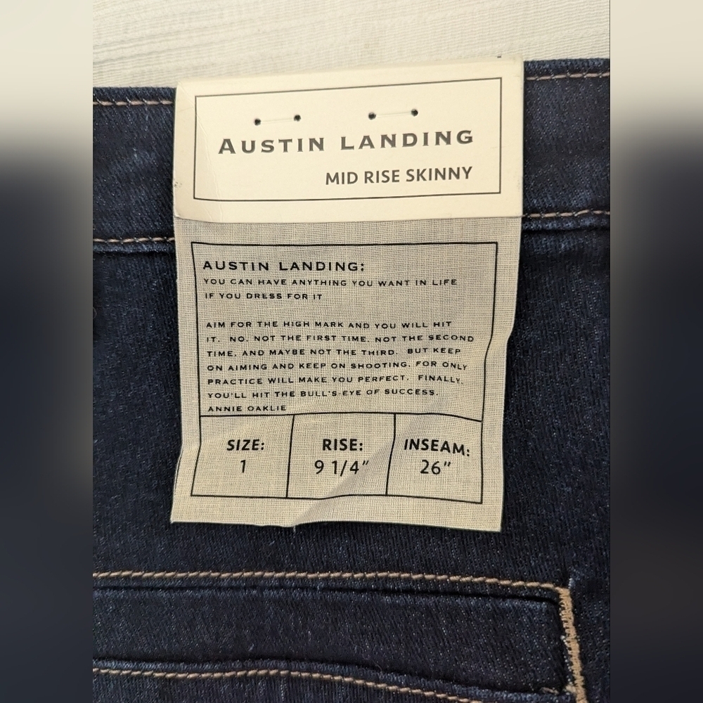 NWT Austin Landing Mid Rise Skinny Jeans Size1 - Picture 8 of 11